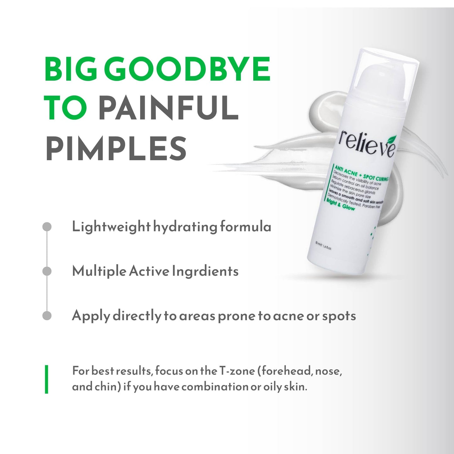 Relieve Fast Action Anti Acne Gel - 50 ML